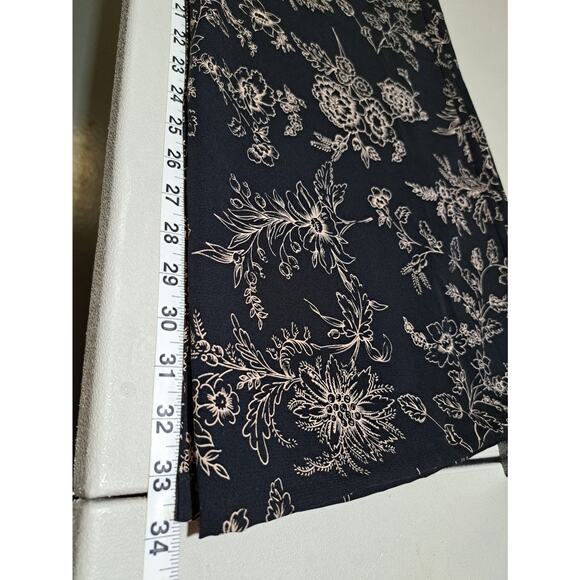 Kathie Lee Collection Womens Skirt Size 8 Black Flowy Feminine Cottagecore - Picture 7 of 10